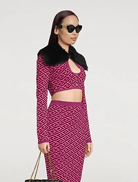 Medusa Cat Eye Sunglasses With Crystals