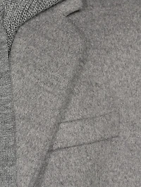 Wool Cashmere And Silk Knit-Back Jacket