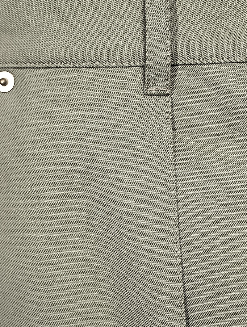 Cotton Wide-Leg Pants