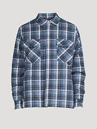 Cotton Puffer Check Overshirt