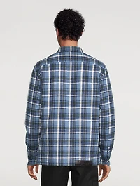 Cotton Puffer Check Overshirt
