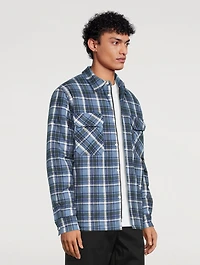 Cotton Puffer Check Overshirt