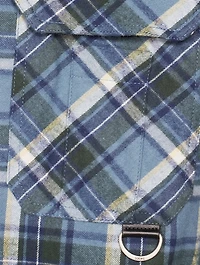 Cotton Puffer Check Overshirt