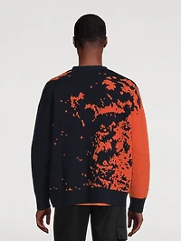 Wool-Blend Graphic Cardigan