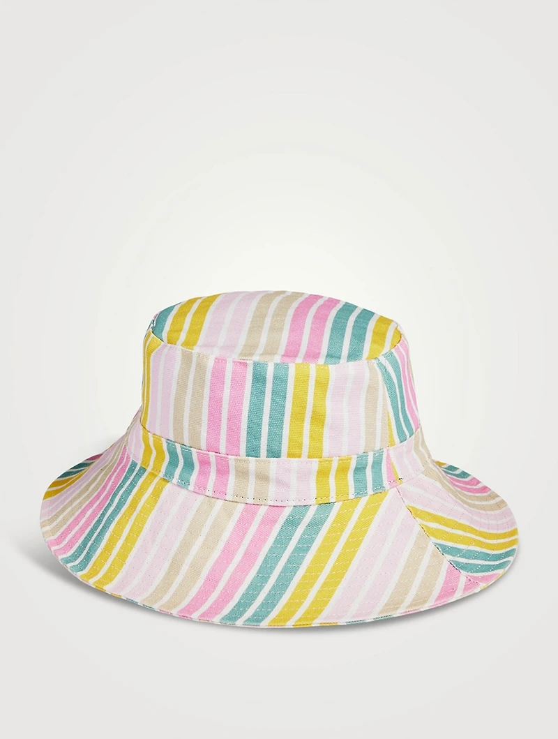Striped Recycled Tech Bucket Hat