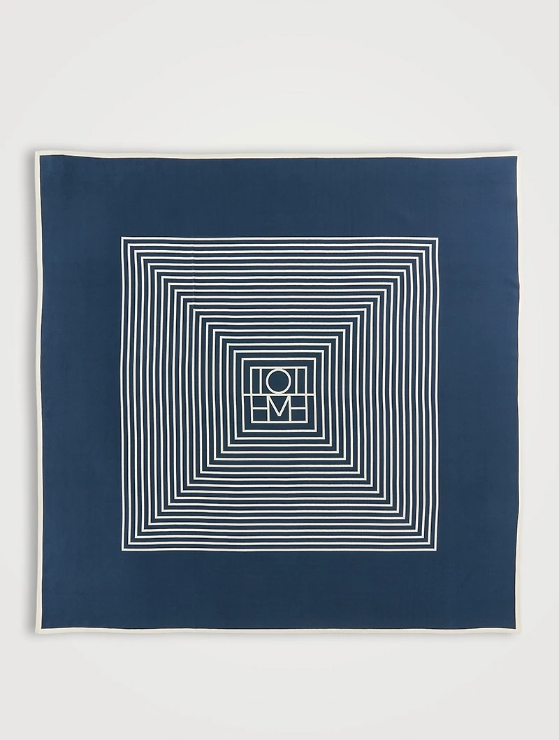 Silk Centre Monogram Scarf
