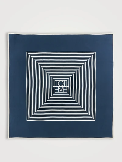 Silk Centre Monogram Scarf