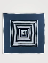 Silk Centre Monogram Scarf