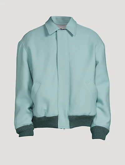 Wool Padded Bomber Jacket