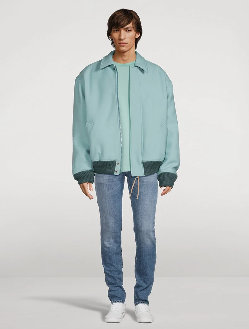 Wool Padded Bomber Jacket