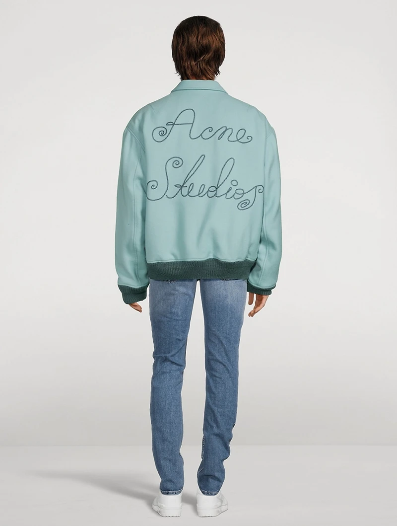 Wool Padded Bomber Jacket