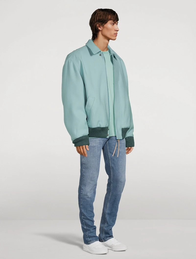 Wool Padded Bomber Jacket