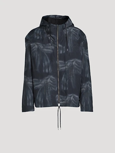 Nylon Printed Jacket With Hood