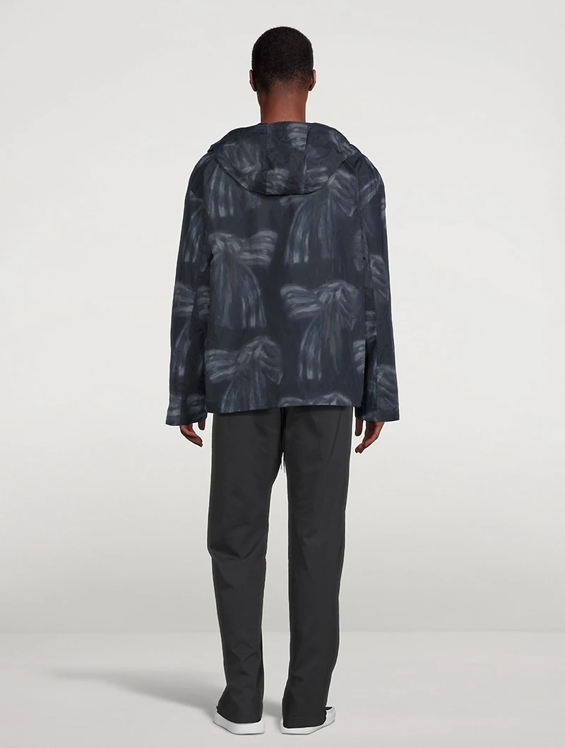 Nylon Printed Jacket With Hood