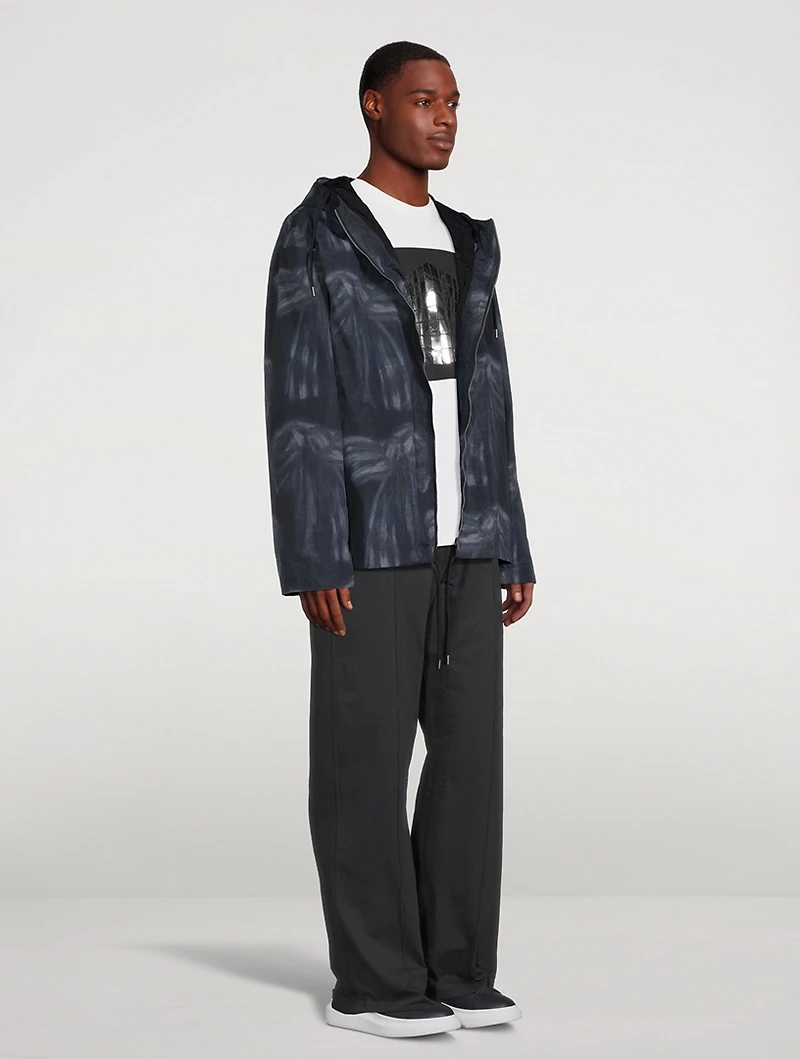 Nylon Printed Jacket With Hood
