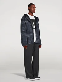 Nylon Printed Jacket With Hood