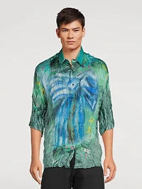 Crinkled Shirt With Kilimnik Bow Print