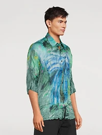 Crinkled Shirt With Kilimnik Bow Print