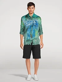 Crinkled Shirt With Kilimnik Bow Print