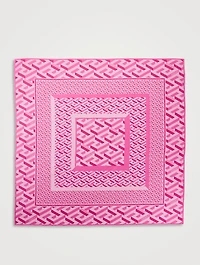 Silk Scarf In La Greca Monogram Print