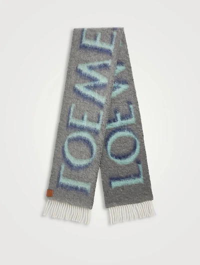 Wool And Mohair Logo Scarf