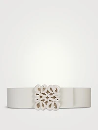 Reversible Inflated Anagram Leather Belt