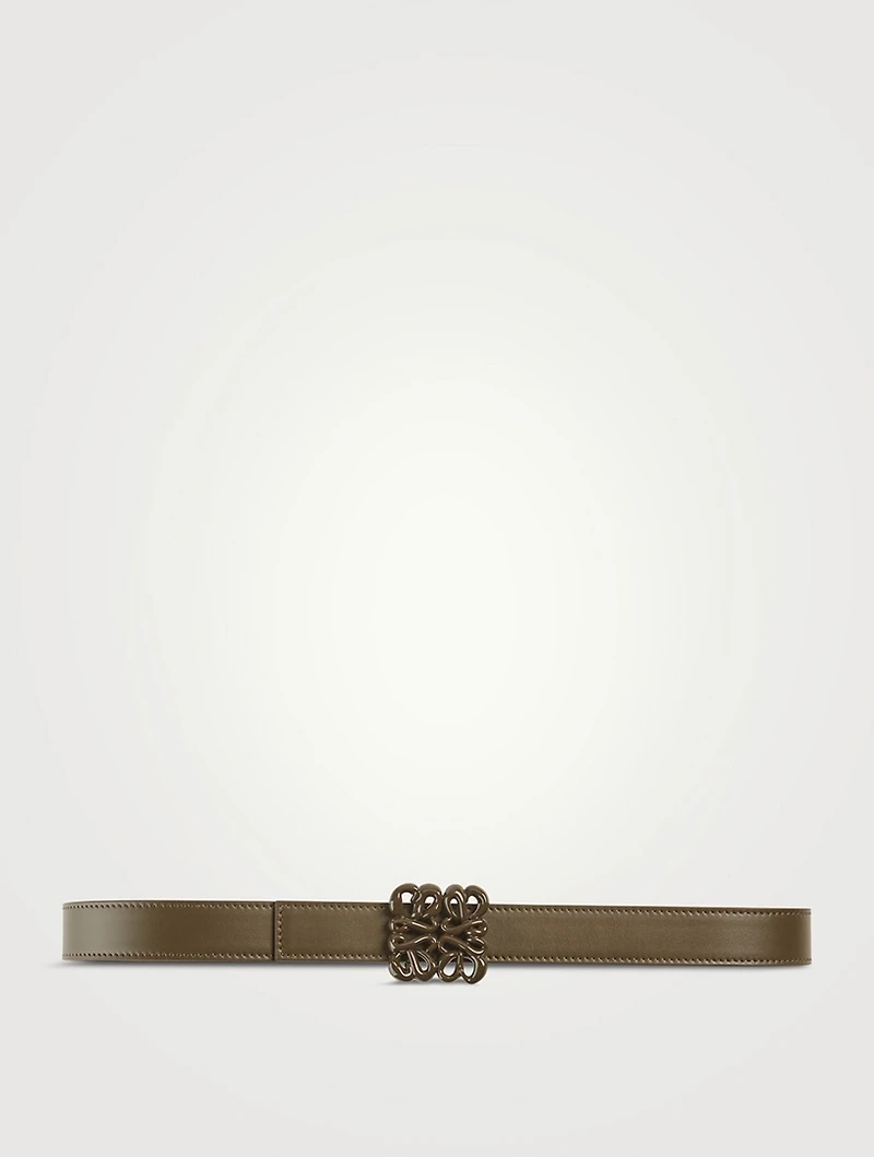 Inflated Anagram Leather Belt
