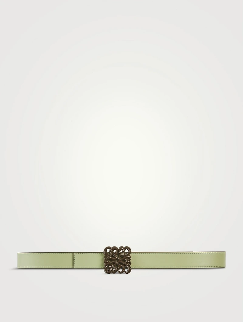 Inflated Anagram Leather Belt