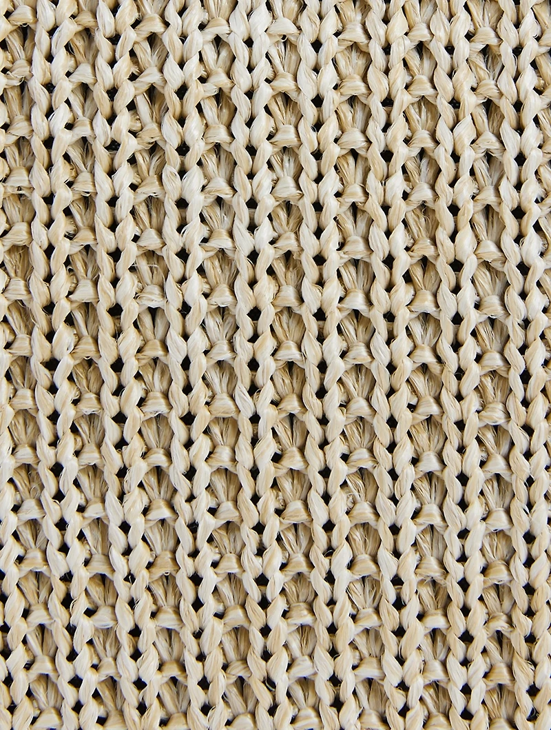 Mini Moon Raffia Circle Bag