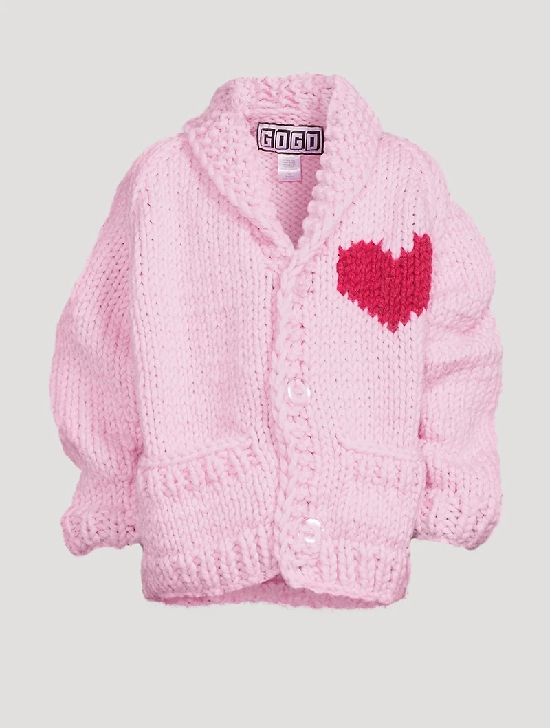 Kids Wool Heart Cardigan