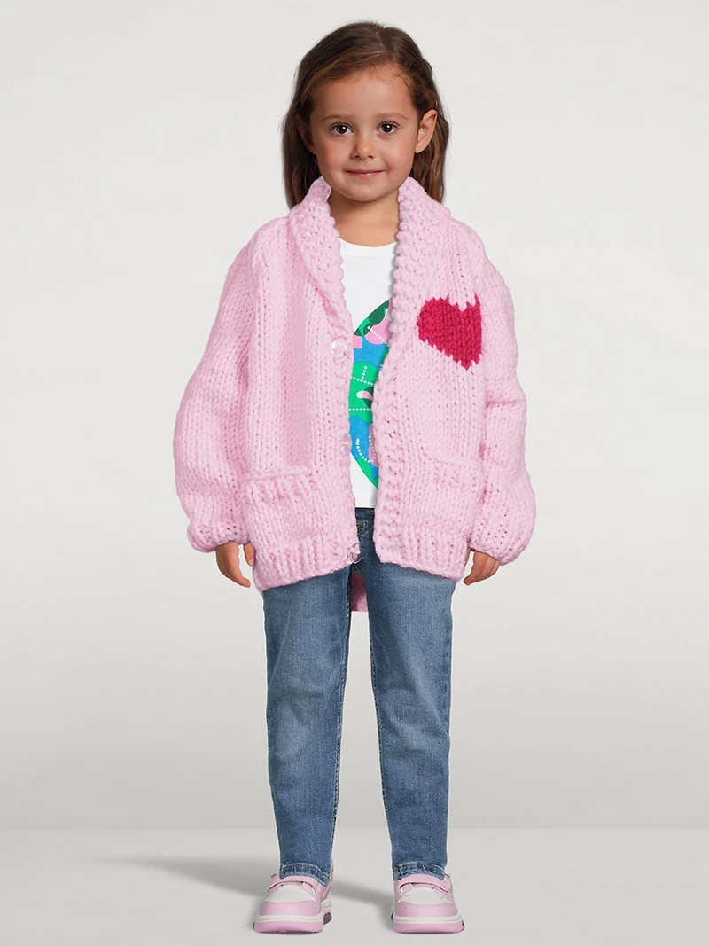 Kids Wool Heart Cardigan