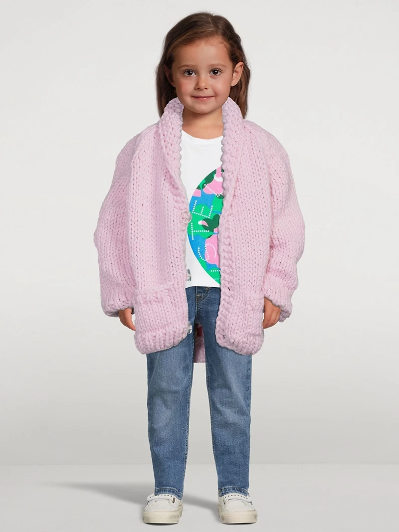 Kids Wool Ski Cardigan