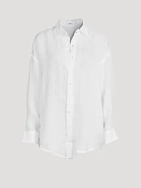Playa Linen Oversized Shirt Dress