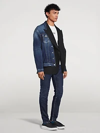 Wool And Denim Layered Jacket