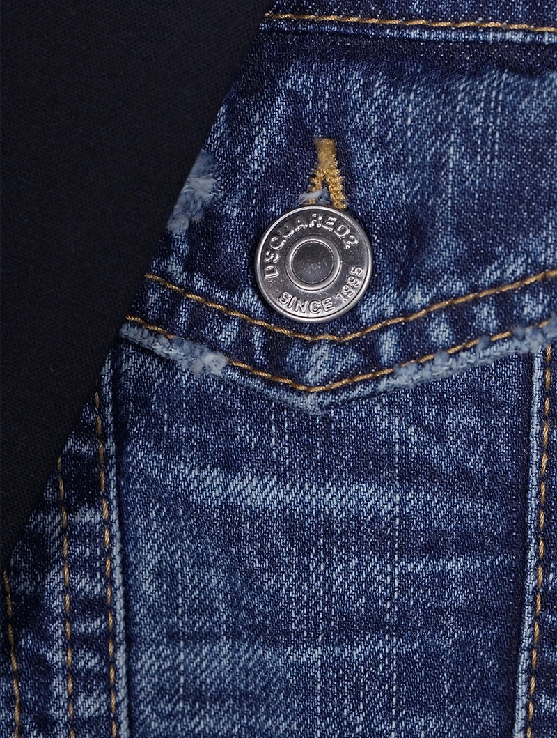 Wool And Denim Layered Jacket