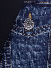 Wool And Denim Layered Jacket