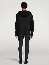 Wool Stretch Jacket With Hood