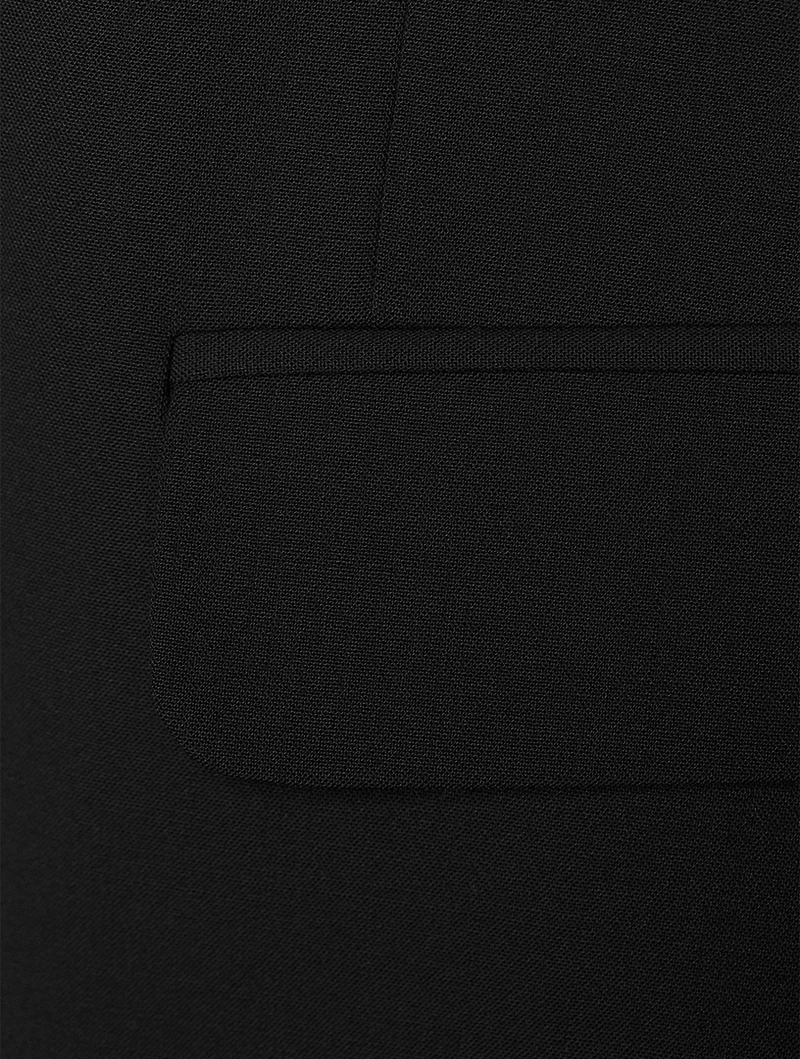 Wool Stretch Jacket With Hood