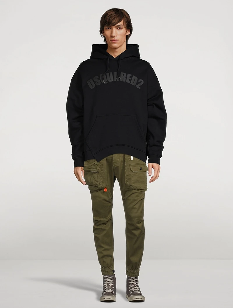Cotton Logo Oversized Hoodie