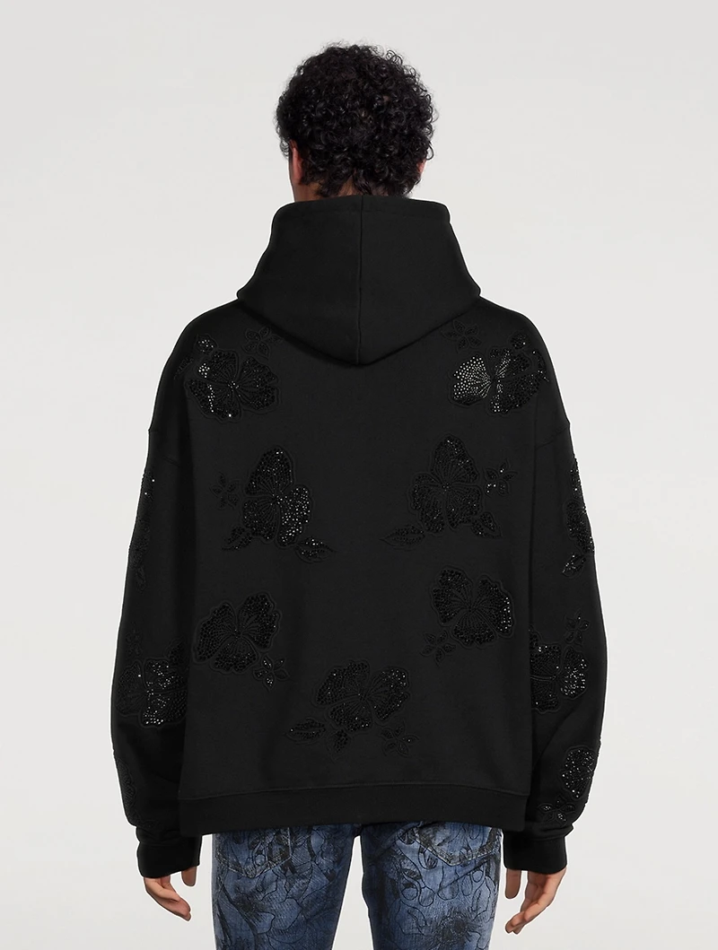 Goth Flower Cotton Hoodie