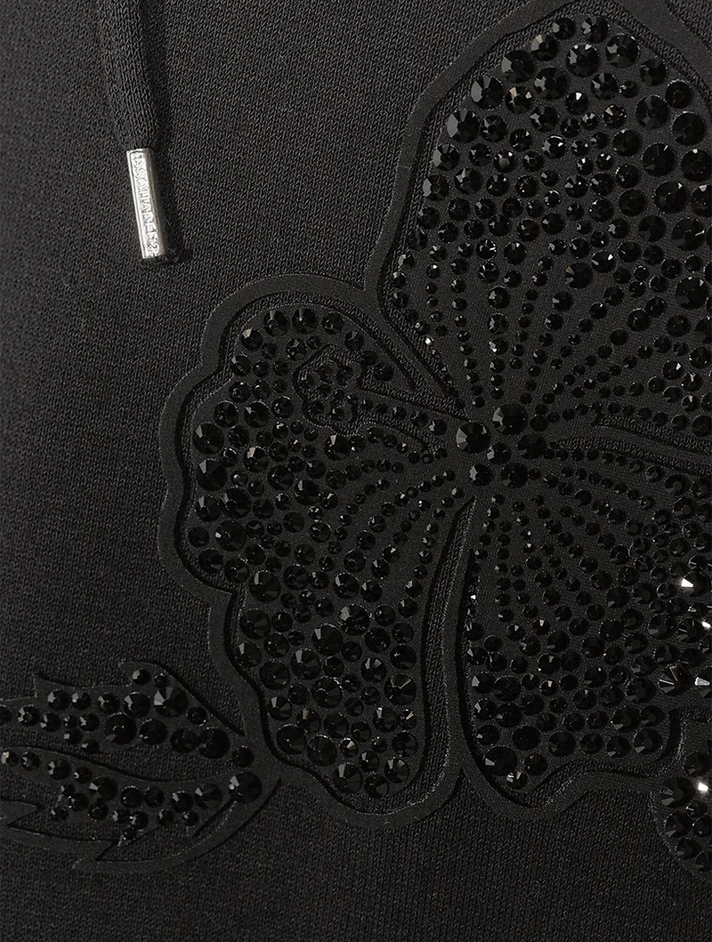 Goth Flower Cotton Hoodie