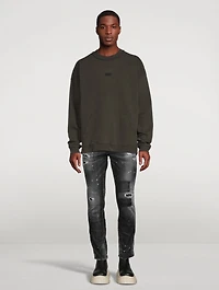 Skater Leather-Wash Skinny Jeans