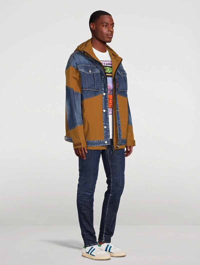Cotton Stretch And Denim Jacket