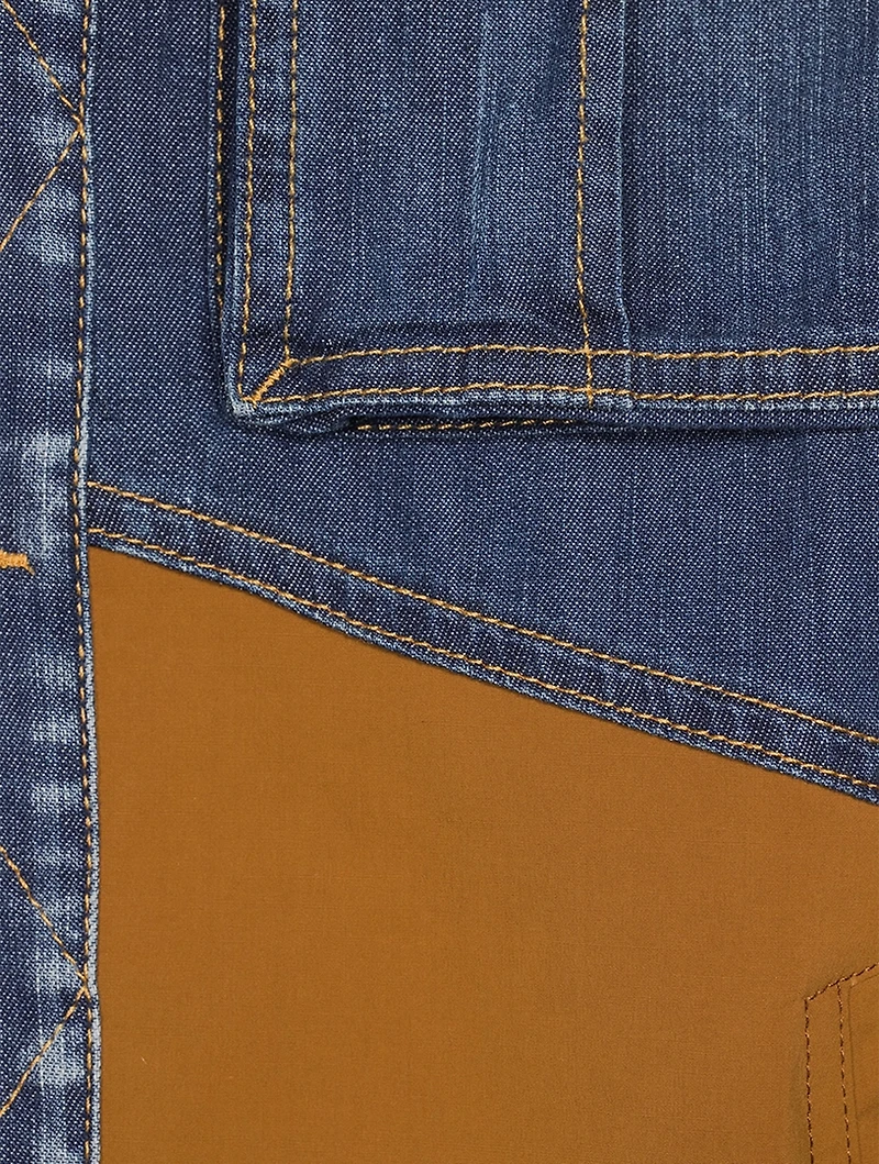 Cotton Stretch And Denim Jacket
