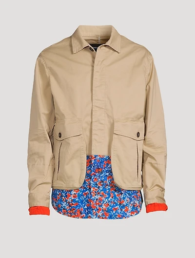 LA Kaban Canvas And Floral Jacket