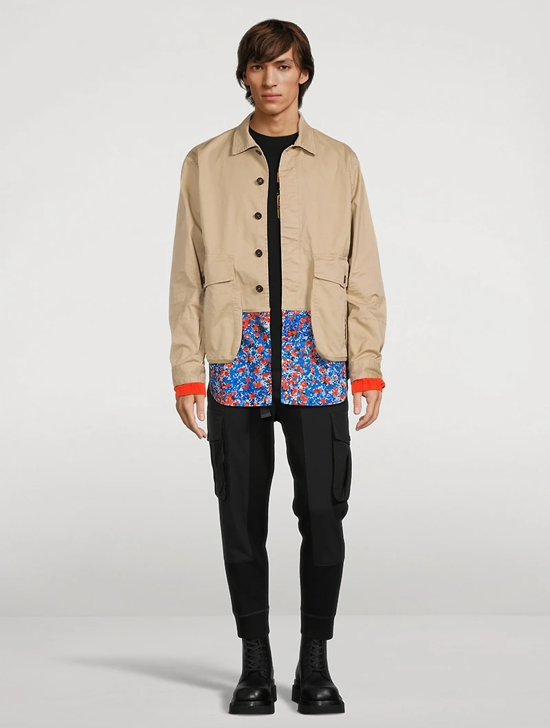 LA Kaban Canvas And Floral Jacket