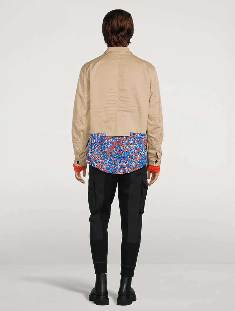 LA Kaban Canvas And Floral Jacket