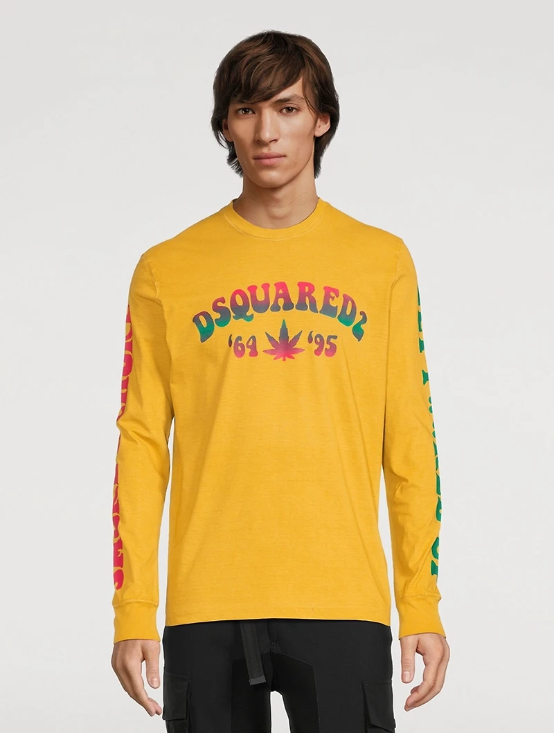 Cotton Logo Long-Sleeve T-Shirt