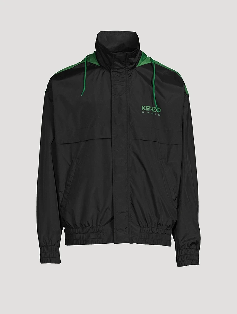Windbreaker Jacket With Hood
