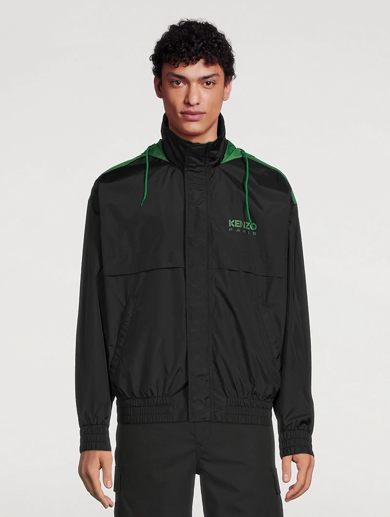 Windbreaker Jacket With Hood